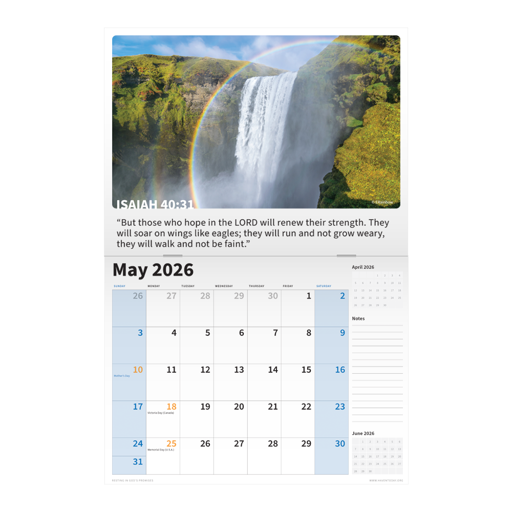 Haven 2026 Calendar: Resting in God's Promises