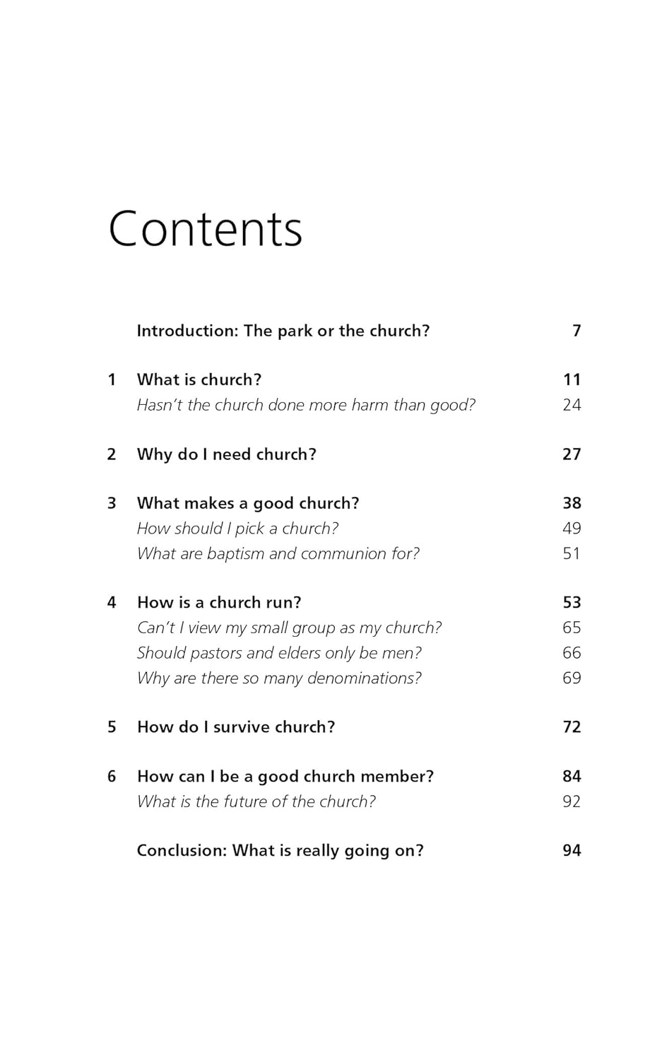 Why Bother With Church?