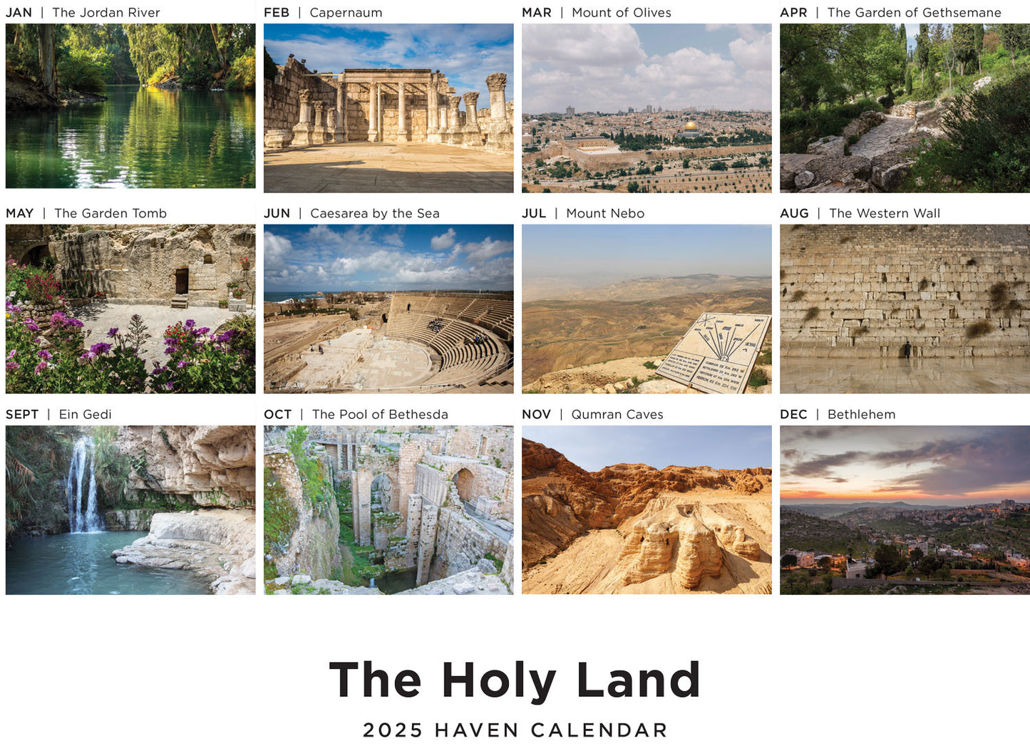 2025 Haven Calendar: The Holy Land