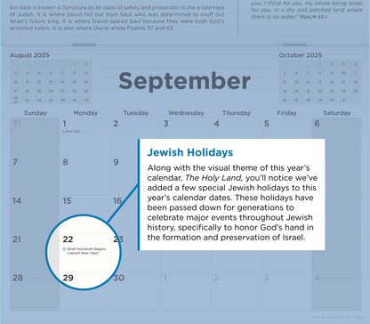 2025 Haven Calendar: The Holy Land