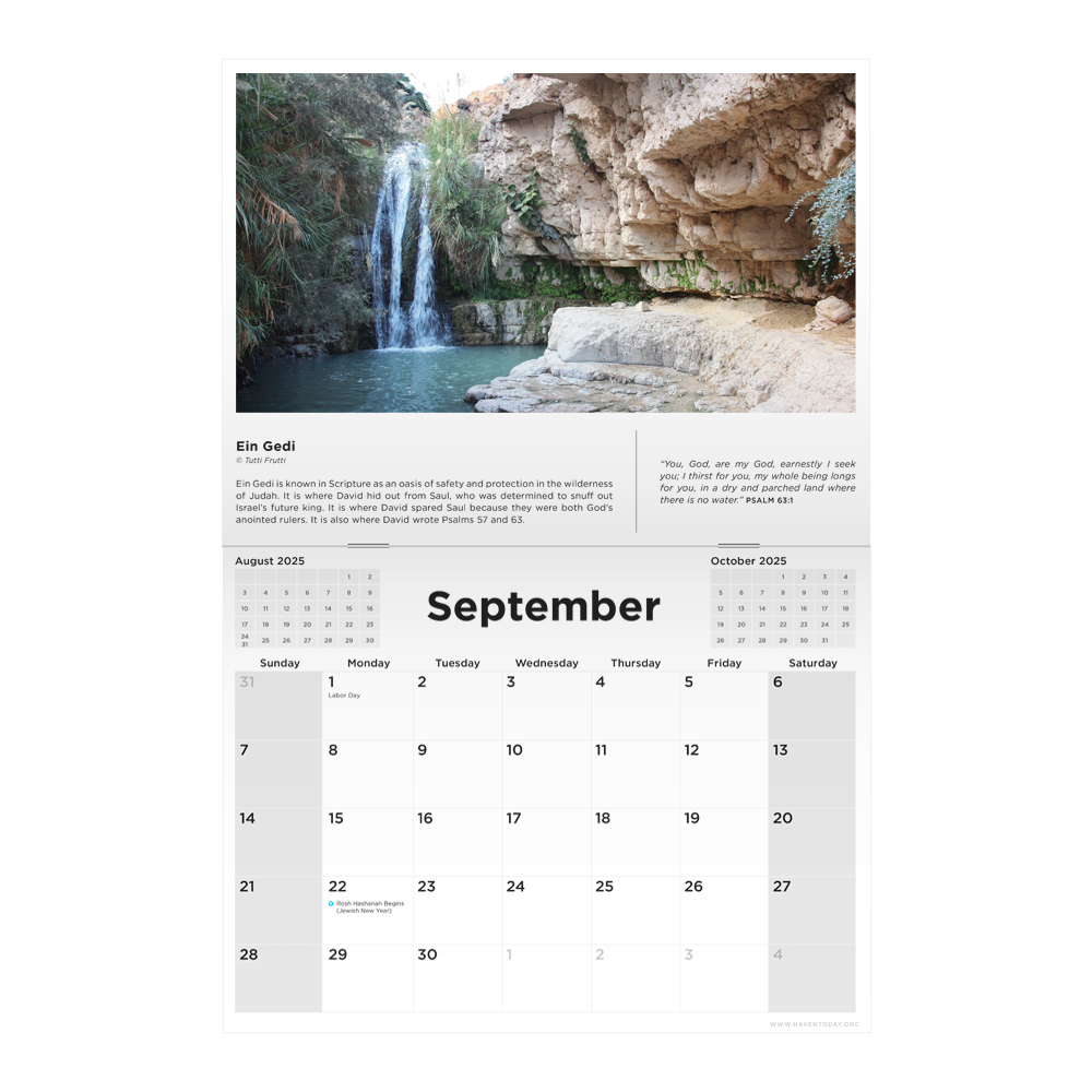 2025 Haven Calendar: The Holy Land